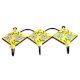 Yellow Turquoise Flower Tiles Hook